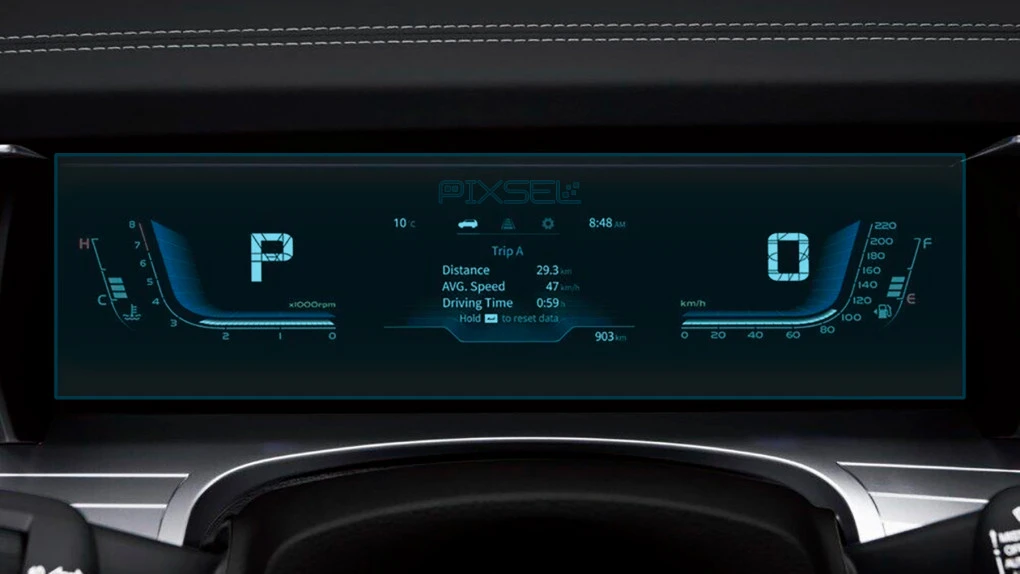 Sticlă hibridă de protecție Pixsel panoul de bord KGM TORRES - 13.4“ 2023 -