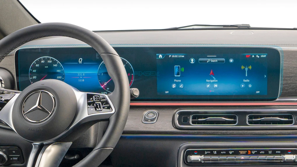 Sticlă hibridă de protecție Pixsel panoul de bord MERCEDES BENZ V-CLASS - 28.5“ 2024 -