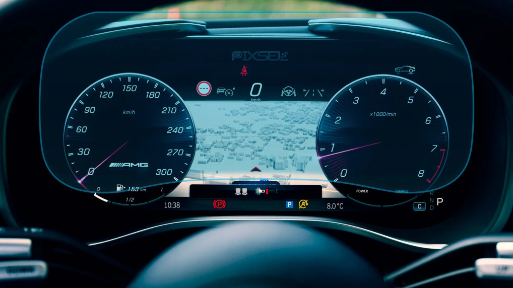 Sticlă hibridă de protecție Pixsel panoul de bord MERCEDES BENZ AMG GT 2 DOORS - 13.5“ 2023 -