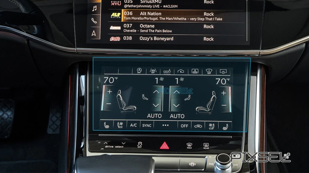 Sticlă hibridă de protecție Pixsel controlul climatizării AUDI A8 / S8 - 10.2“ 2023 -