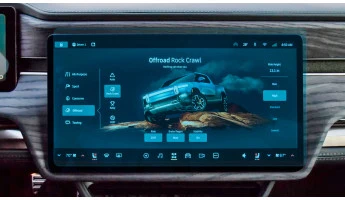Sticlă hibridă de protecție Pixsel monitor RIVIAN R1S - 16.7“ 2022 -
