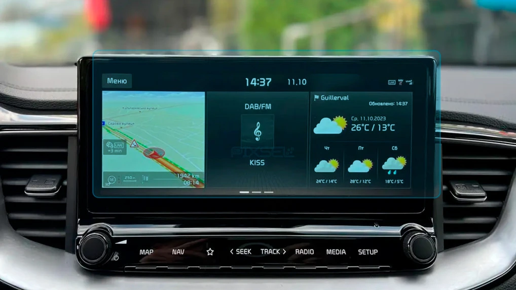 Sticlă hibridă de protecție Pixsel monitor KIA PROCEED - 10.9“ 2019 -