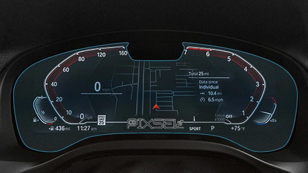 Sticlă de protecție Pixsel panoul de instrumente cu cameră BMW X4 - 14.3“ 2022 - (G02)