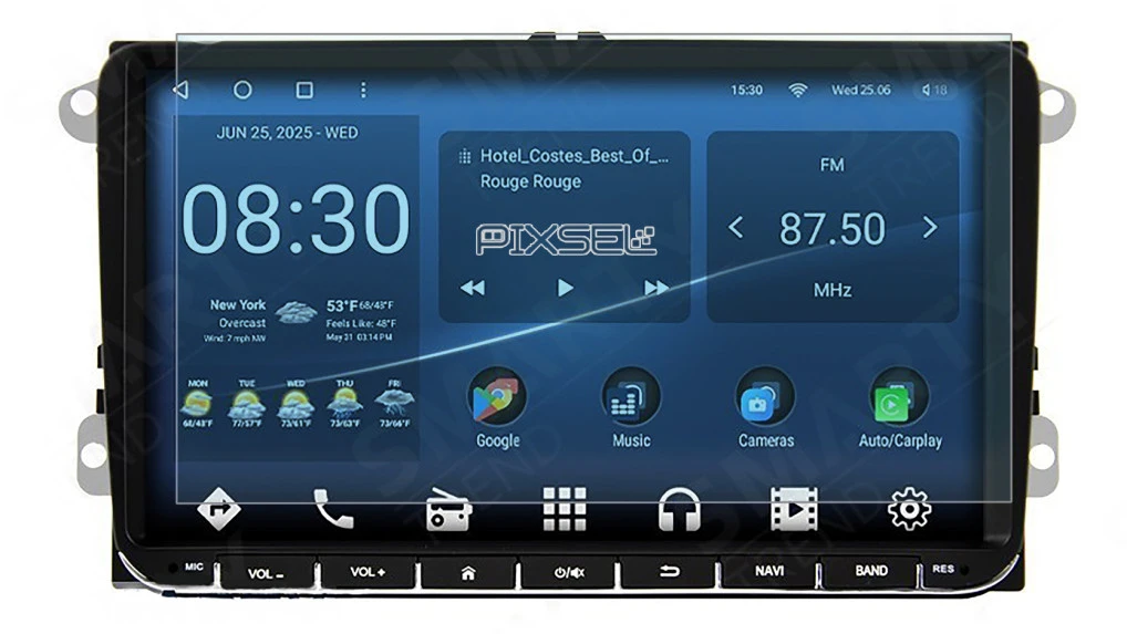 Sticlă hibridă de protecție Pixsel monitor SMARTY TREND VOLKSWAGEN UM 2015 - 2021 - 8.8“