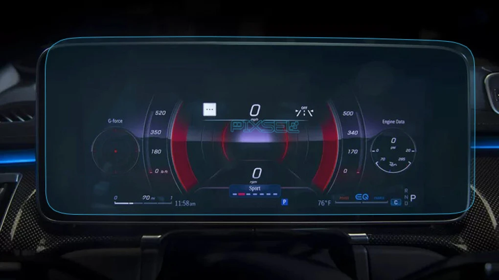 Sticlă hibridă de protecție Pixsel panoul de bord MERCEDES BENZ S-CLASS - 15.4“ 2020 -