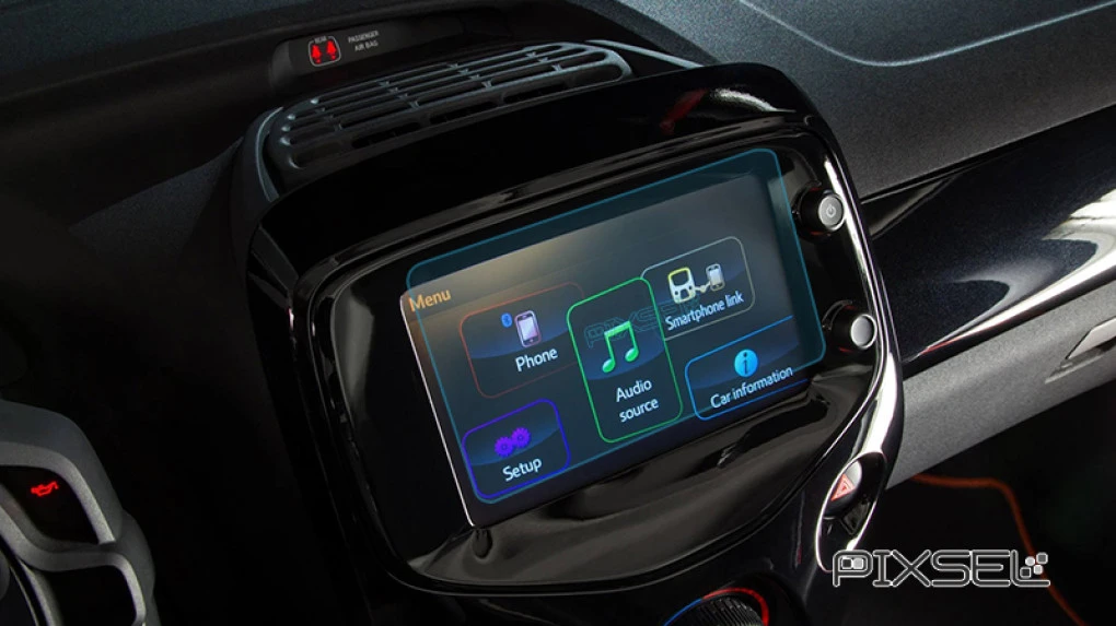 Sticlă hibridă de protecție Pixsel monitor PEUGEOT 108 - 6.9“ 2014 - 2021