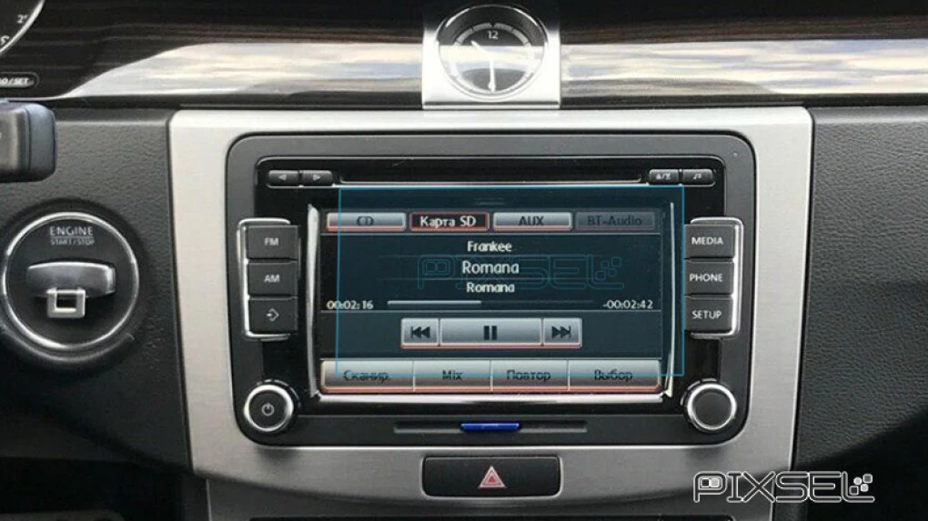 Sticlă hibridă de protecție Pixsel monitor VOLKSWAGEN CC - 6.3“ 2012 - 2016