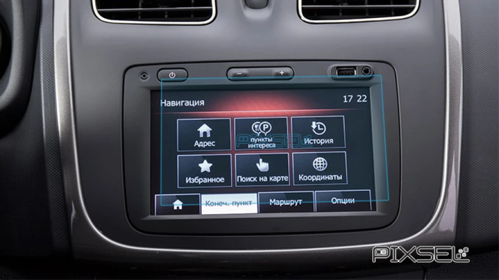 Sticlă hibridă de protecție Pixsel monitor RENAULT LOGAN - 6.9“ 2017 -