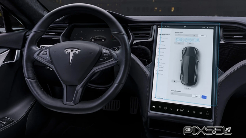 Sticlă hibridă de protecție Pixsel monitor TESLA MODEL X - 16.8“ 2015 -