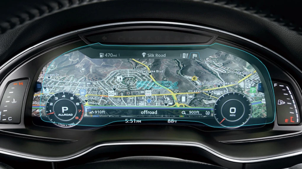 Sticlă hibridă de protecție Pixsel panoul de bord AUDI Q7 / SQ7 / RSQ7 - 12“ 2015 - 2018