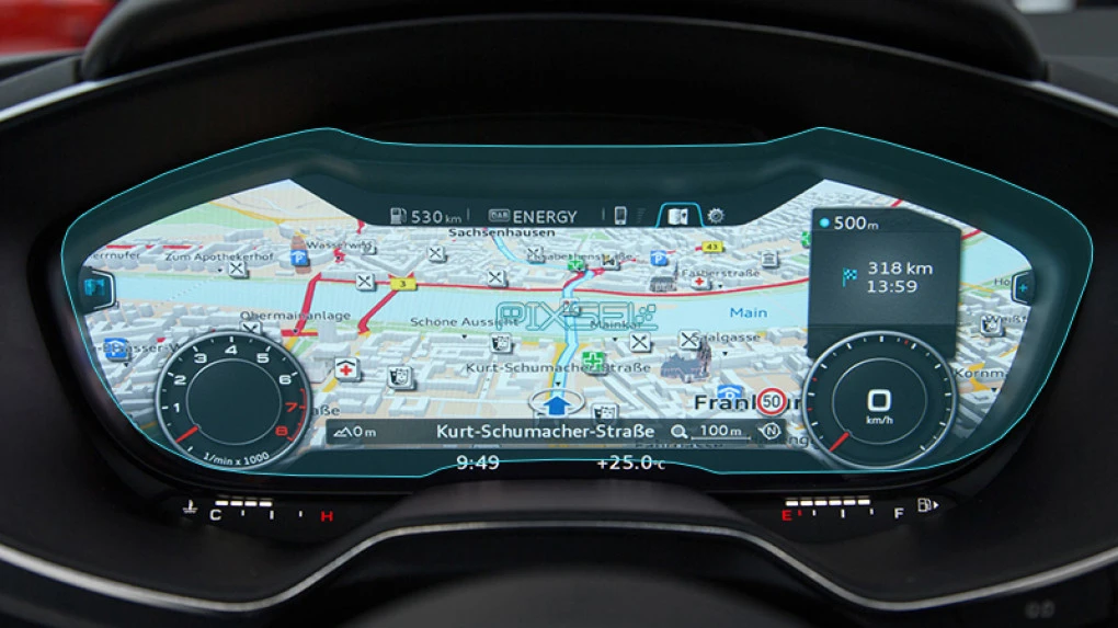 Sticlă hibridă de protecție Pixsel panoul de bord AUDI A3 / S3 / RS3 - 11.9“ 2016 - 2019