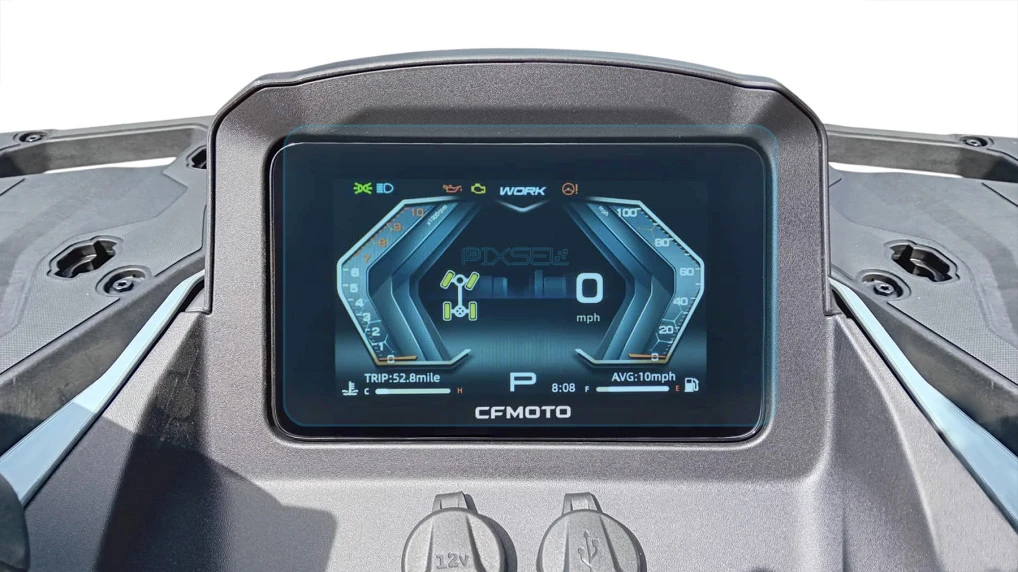 Sticlă hibridă de protecție Pixsel pentru vitezometrul ATV-ului CFMOTO CFORCE 1000 MV 9“