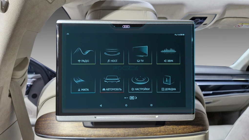 Sticlă hibridă de protecție Pixsel monitorul din spate AUDI A8 / S8 - 11.4“ 2018 - 2023