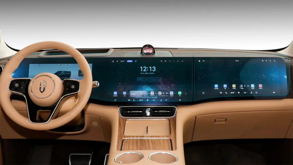 Sticlă hibridă de protecție Pixsel pentru ecran lat (2 părți) AITO M8 - 50.4“ 2025 -