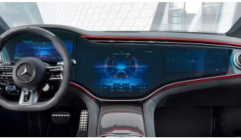 Sticlă hibridă de protecție Pixsel pentru ecran lat (2 părți) MERCEDES BENZ EQE - 48.9“ 2022 -