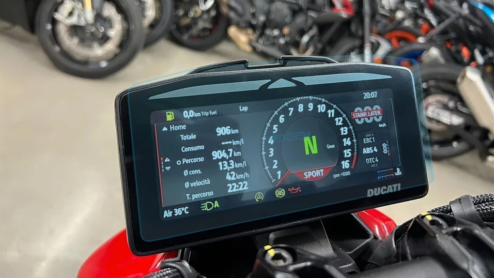 Sticlă hibridă de protecție Pixsel vitezometrul motocicletei DUCATI STREETFIGHTER V4 2025 + 8.2“