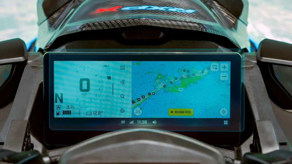 Sticlă hibridă de protecție Pixsel pentru vitezometrul skijetului BRP SEA-DOO RXP-X 325 2025 + 10.25“