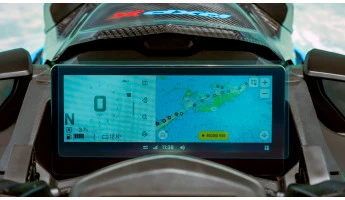 Sticlă hibridă de protecție Pixsel pentru vitezometrul skijetului BRP SEA-DOO RXP-X 325 2025 + 10.25“