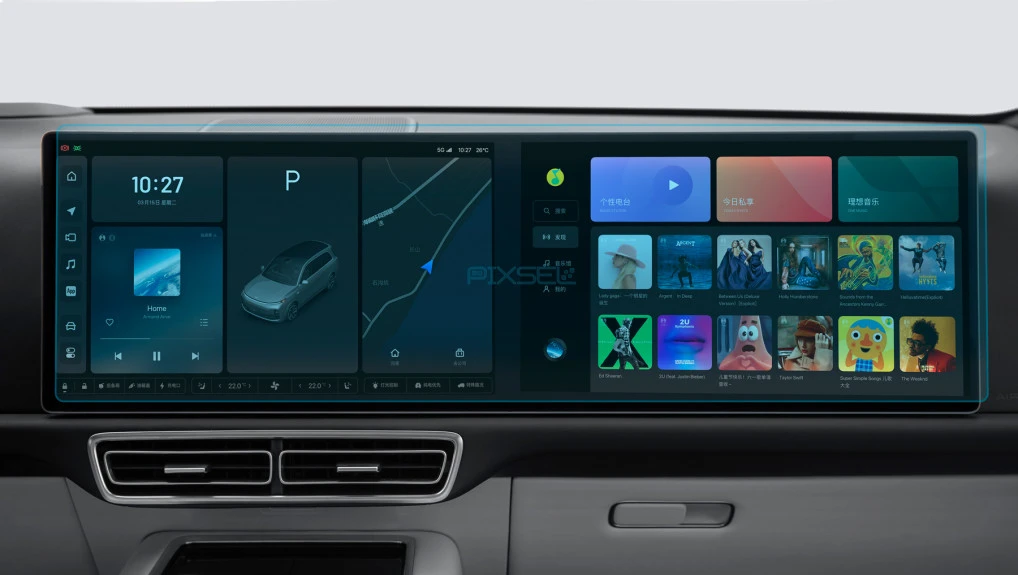 Sticlă hibridă de protecție Pixsel monitor LI AUTO i6 - 29.5“ 2025 -